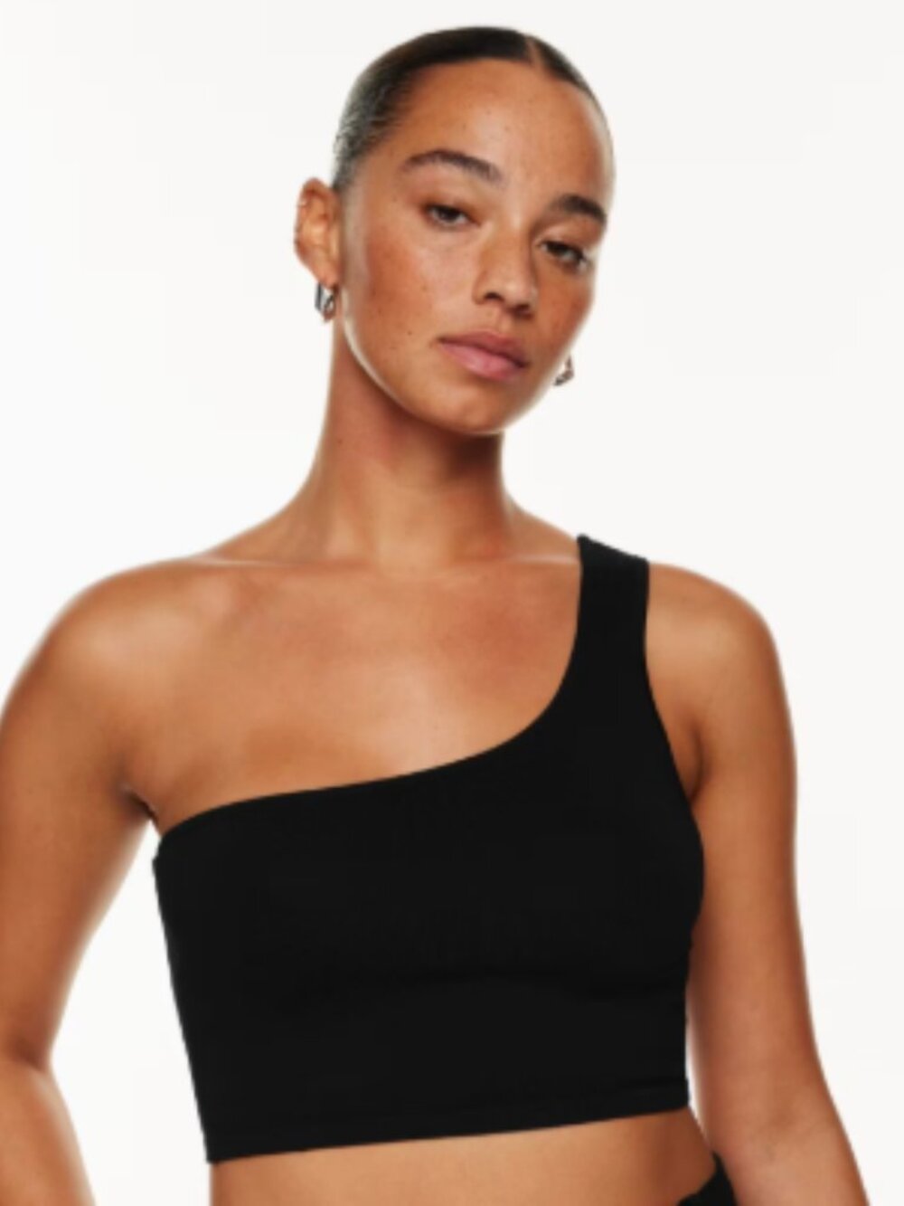 Babaton Textured Crop Tank, Black, Size S Women's